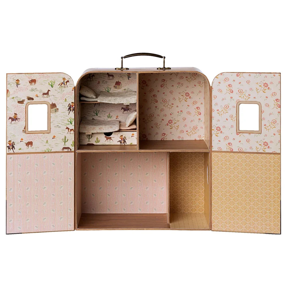 Maileg - SuitCasa Maus Koffer als Miniaturhaus für Little Sister und Little Brother (lieferbar ab ca. 19 Juni 26)