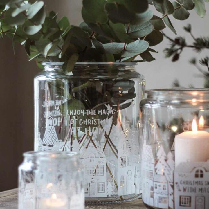 Majas Cottage - Keksdose aus Glas Mega "Enjoy the magic of christmas"