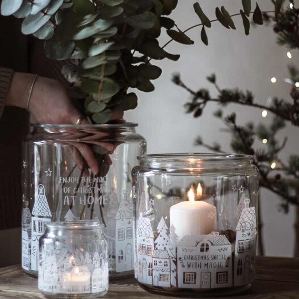 Majas Cottage - Keksdose aus Glas Mega "Enjoy the magic of christmas"