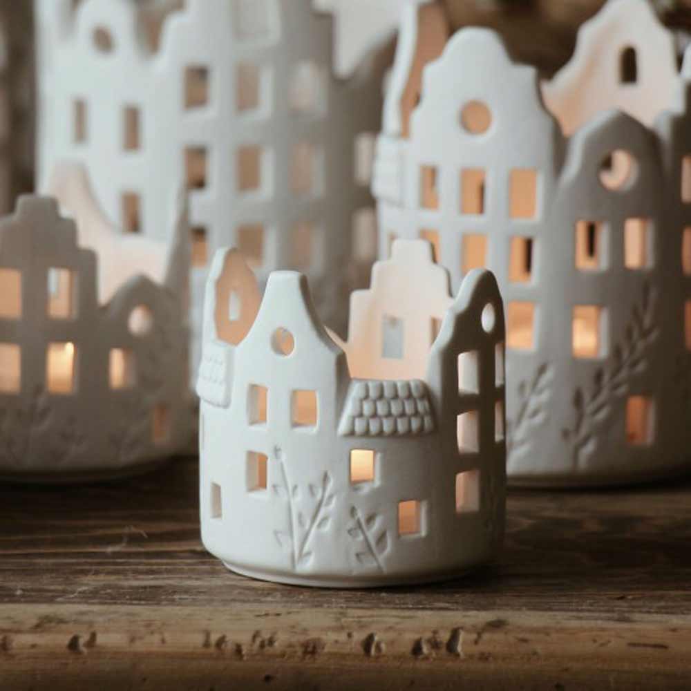 Majas Cottage - Lichthaus Keramik white Jardin