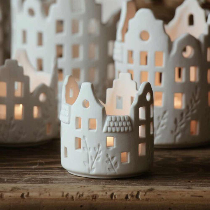 Majas Cottage - Lichthaus Keramik white Jardin
