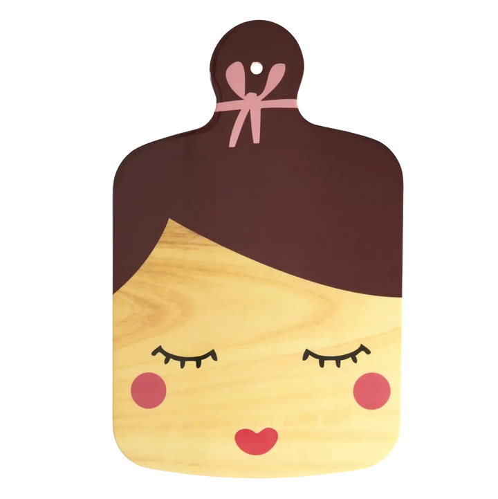 Rice - Melamin Servierbrett in Damenform - Braun