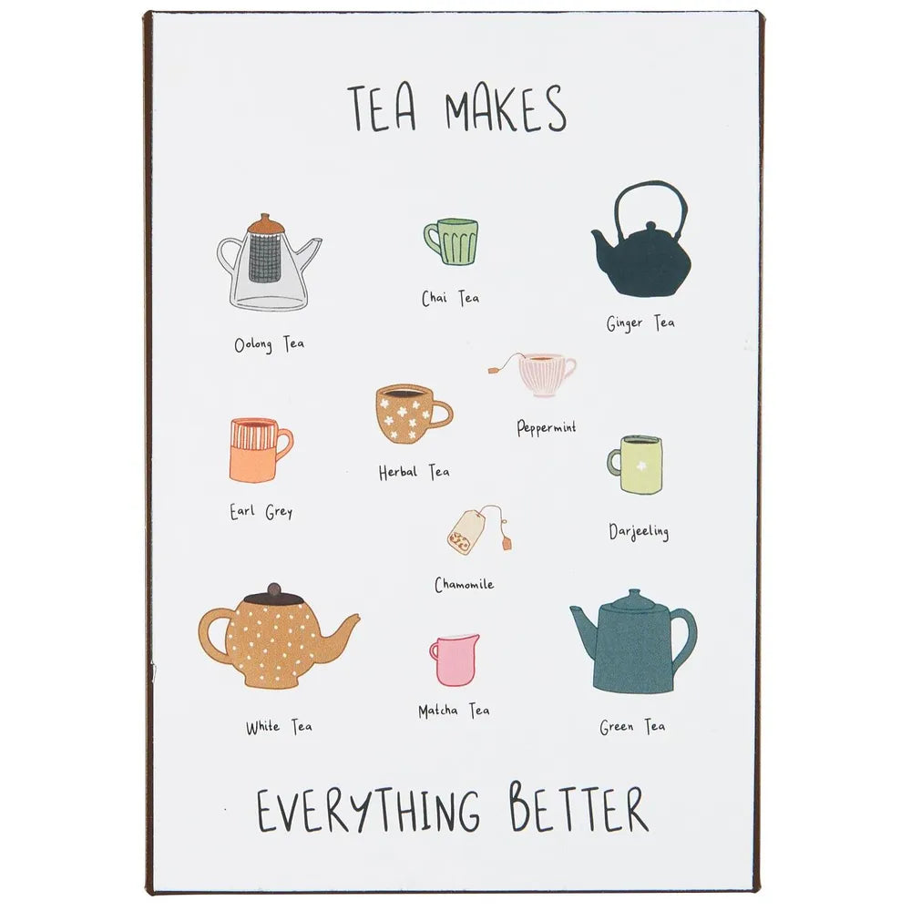 Ib Laursen - Metallschild Tea makes everything better