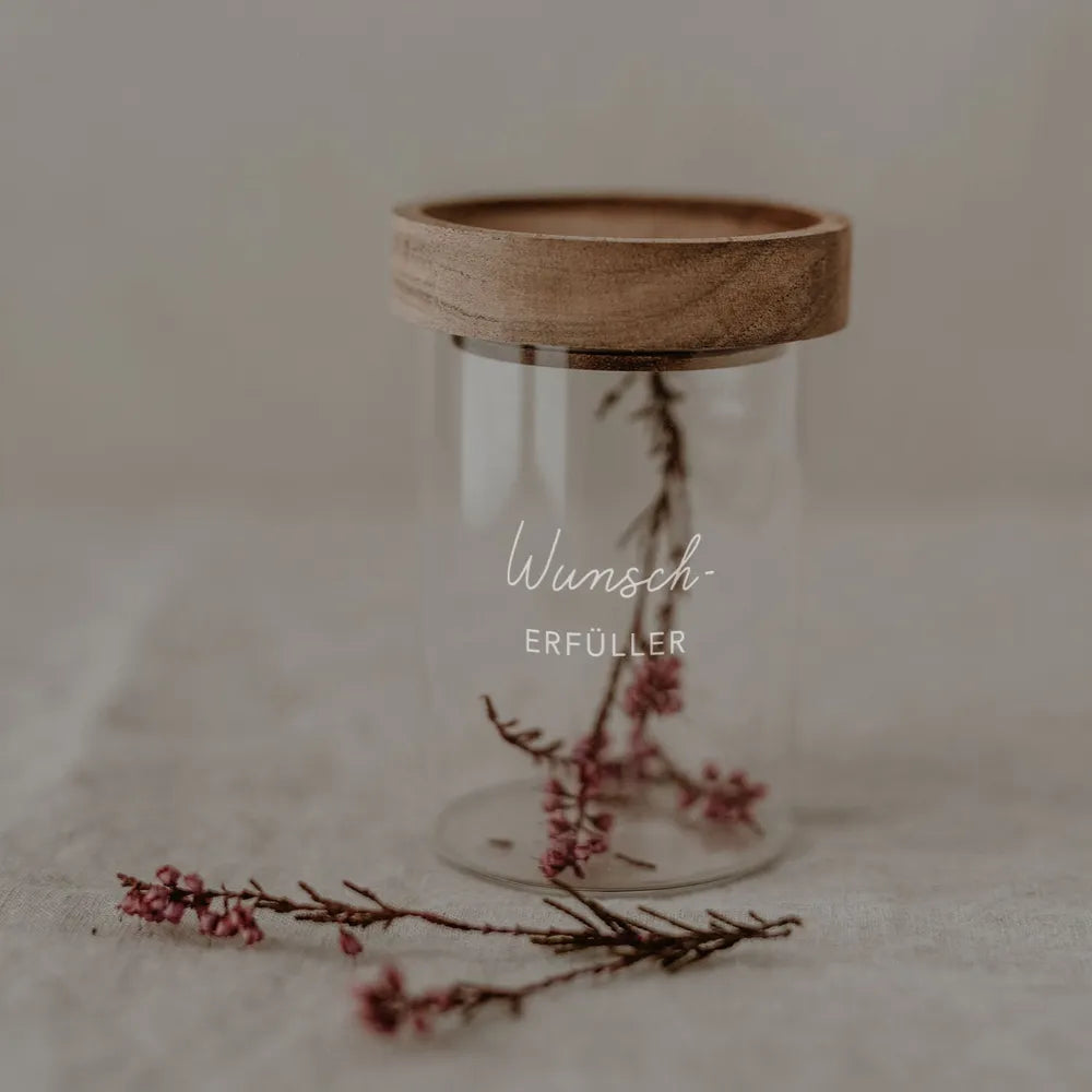Eulenschnitt - Mini Vorratsglas Wunscherfüller