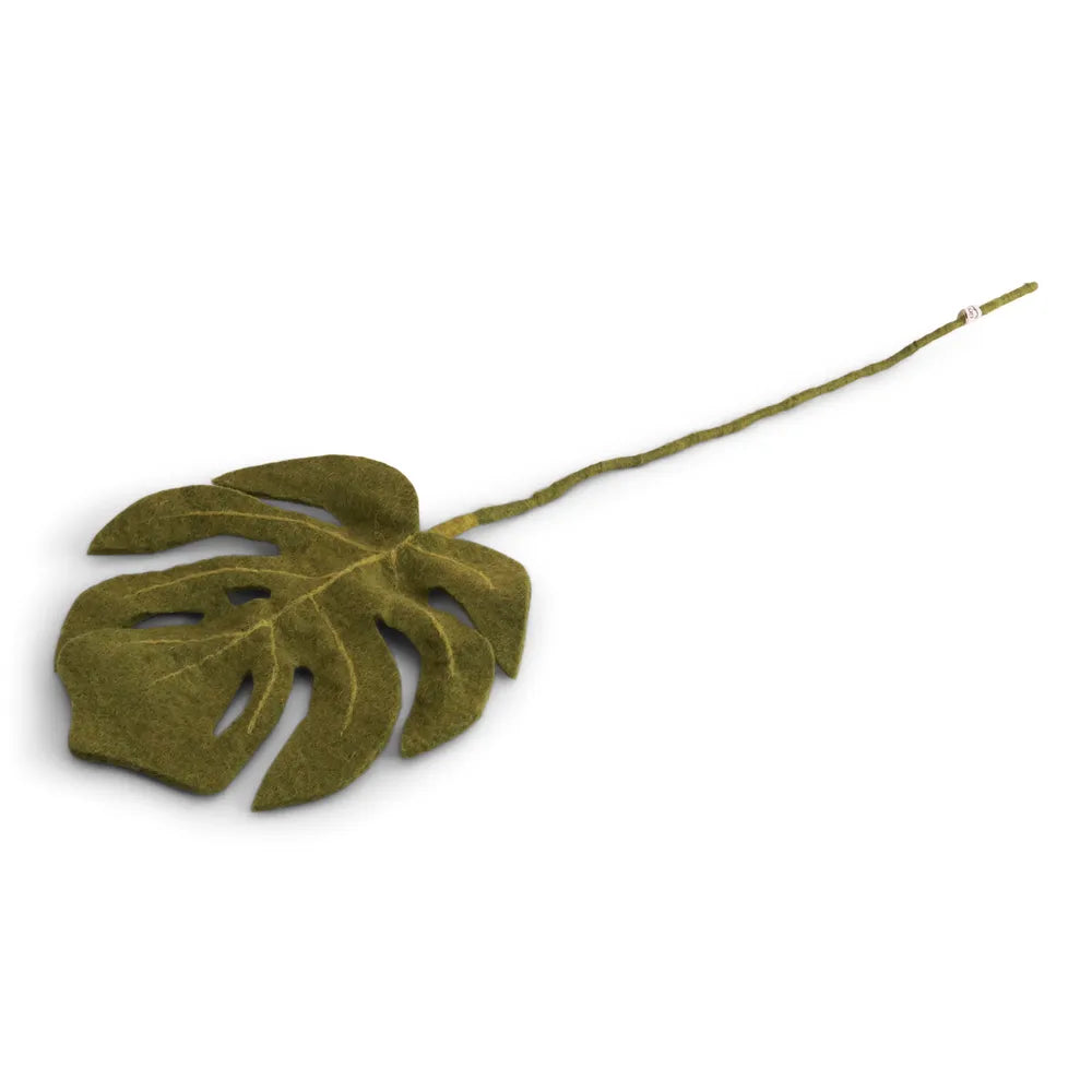 Gry & Sif - Monstera Blatt Zweig Filz - Grün