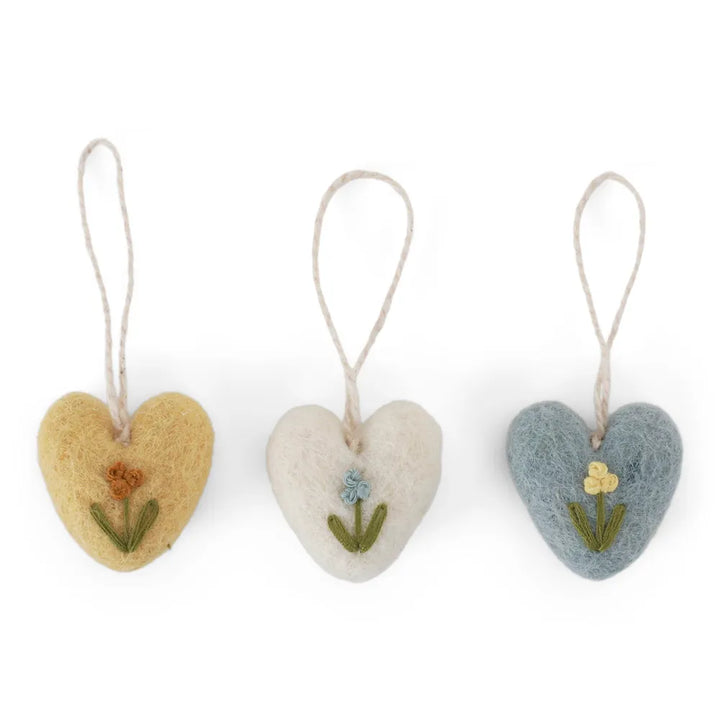 Gry & Sif - Mini Herz mit Blumenstickerei
