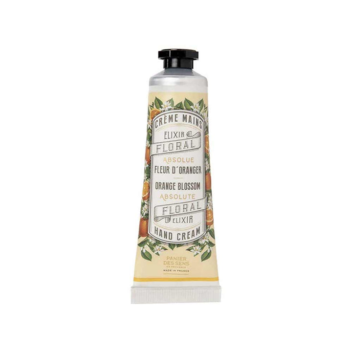Panier des Sens - Handcreme Orangenblüte auf weißem Hintergrund.
