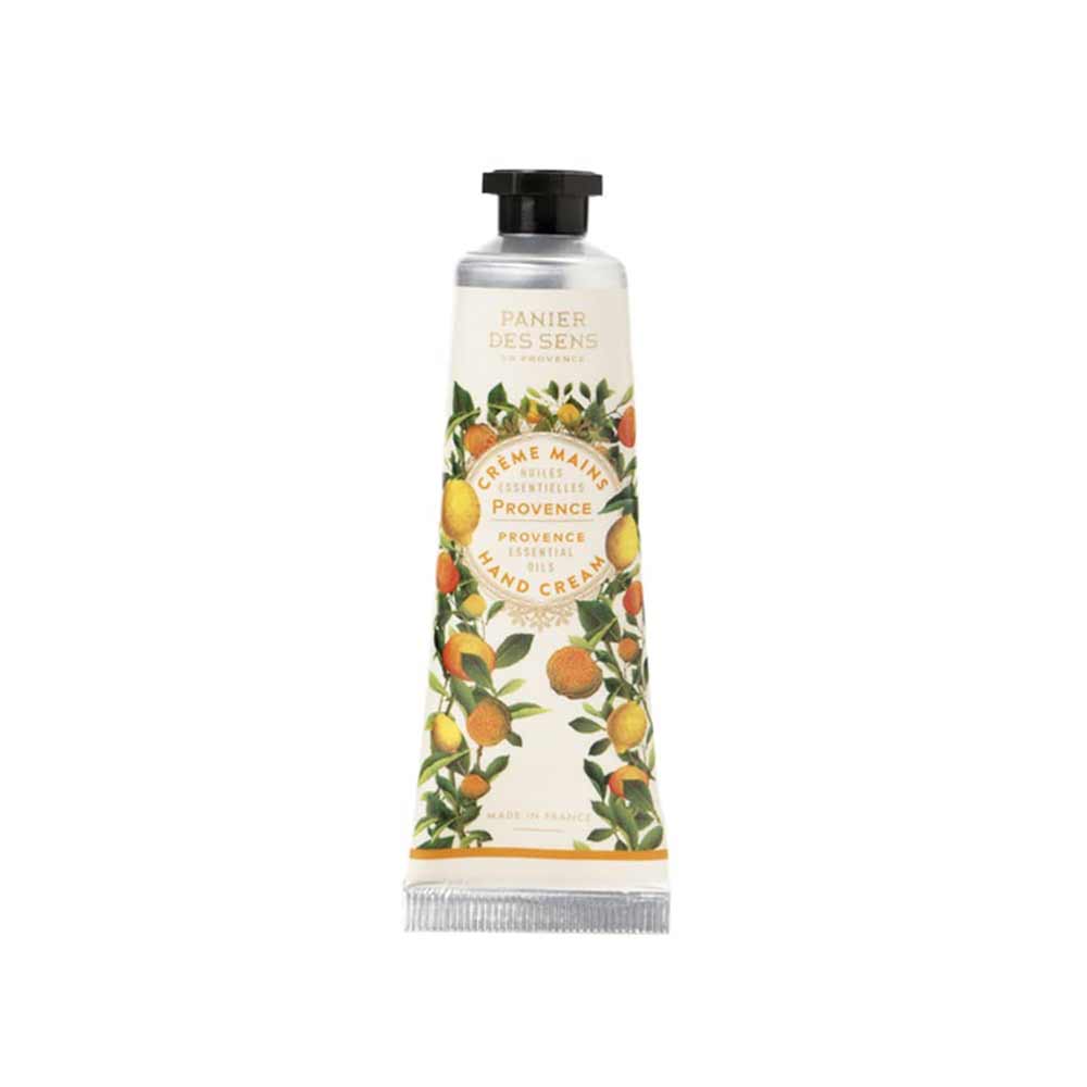 Tube Panier des Sens – Handcreme Provence mit Zitrus-Design.