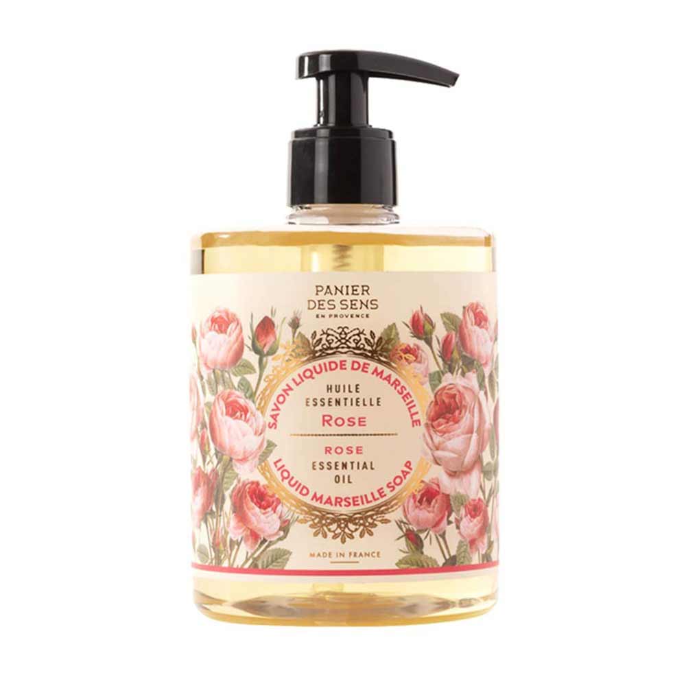 Flasche Panier des Sens - Marseiller Flüssige Handseife Rose 500 ml mit Pumpspender.