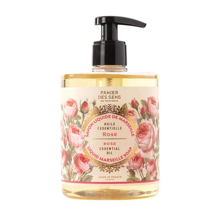 Flasche Panier des Sens - Marseiller Flüssige Handseife Rose 500 ml mit Pumpspender.