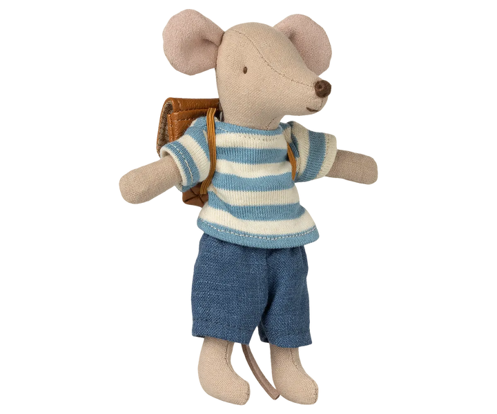 Maileg - Kleidung und Tasche, Großer Bruder Maus - Braun