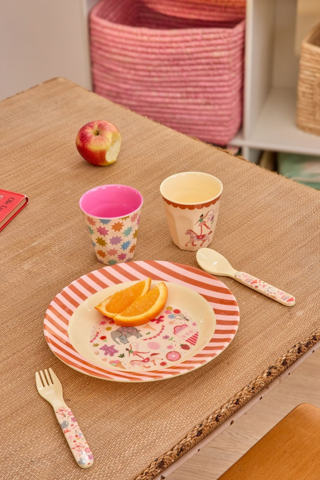 Rice - Babylöffel und -gabel Fun Fair Pink