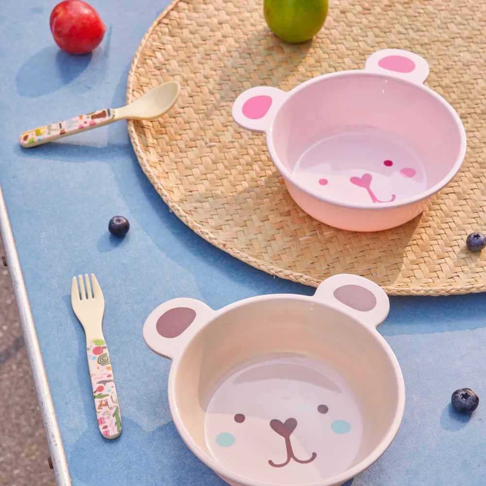 Rice - Bär Kinderschüssel Hellrosa