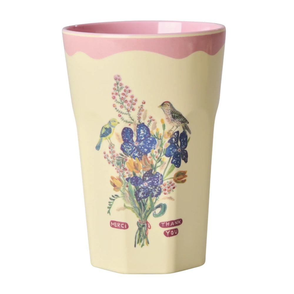 Rice - Latte Becher Melamin Pink Nathalie Lété Vol. 2 Print 2er Pack