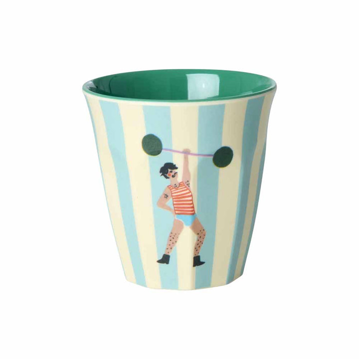 Rice - Melamin Cup 6er Set Fun Fair Junge Mint Small
