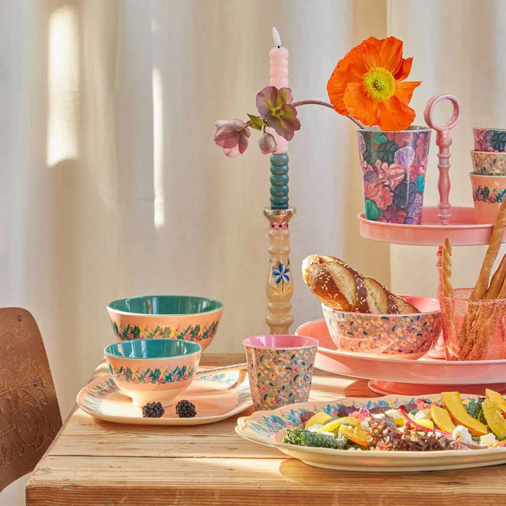 Rice - Melamin Cup Sandy Flower Medium