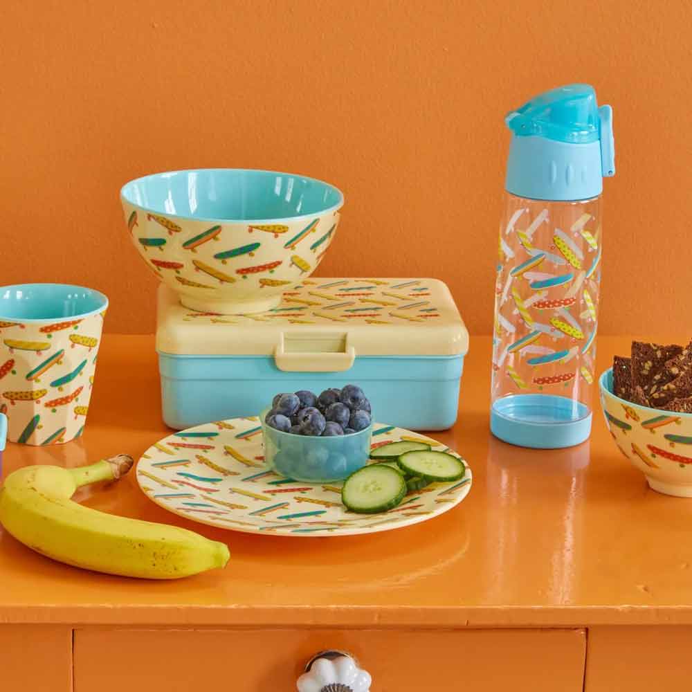 Rice - Trinkflasche Skateboard Soft Blue