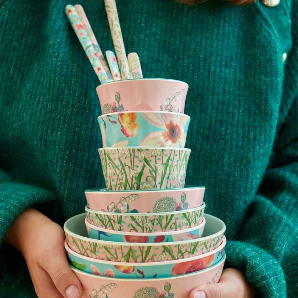 Rice - Melamin Latte Löffel 3er-Set Flower Prints