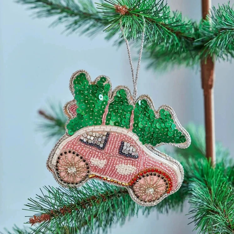 Rice - Perlen-Weihnachtsdekoration - Rot