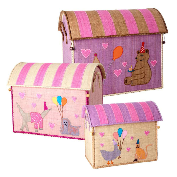 Rice - Raffia Haus zur Aufbewahrug Party Animal