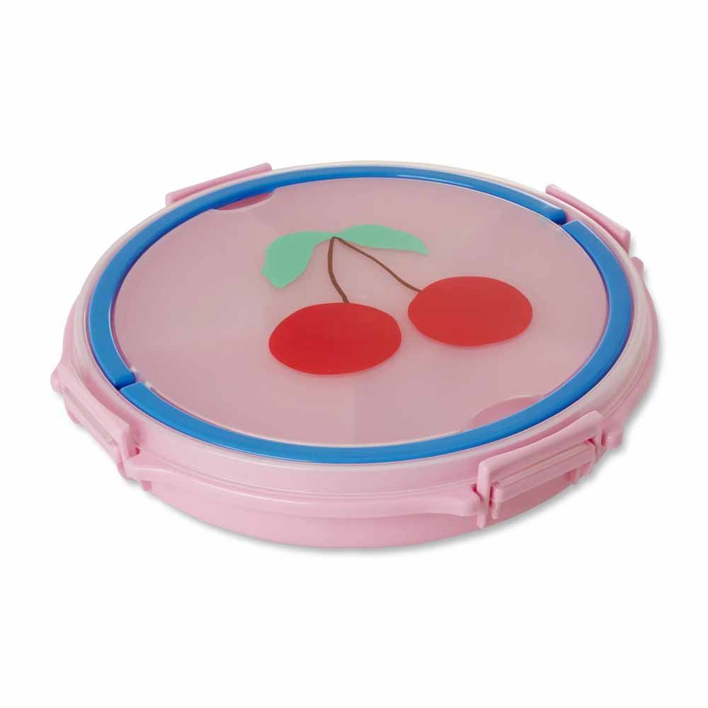 Rice - Rundes Bento-Tablett Lunchbox mit Fächern Pink Cherry