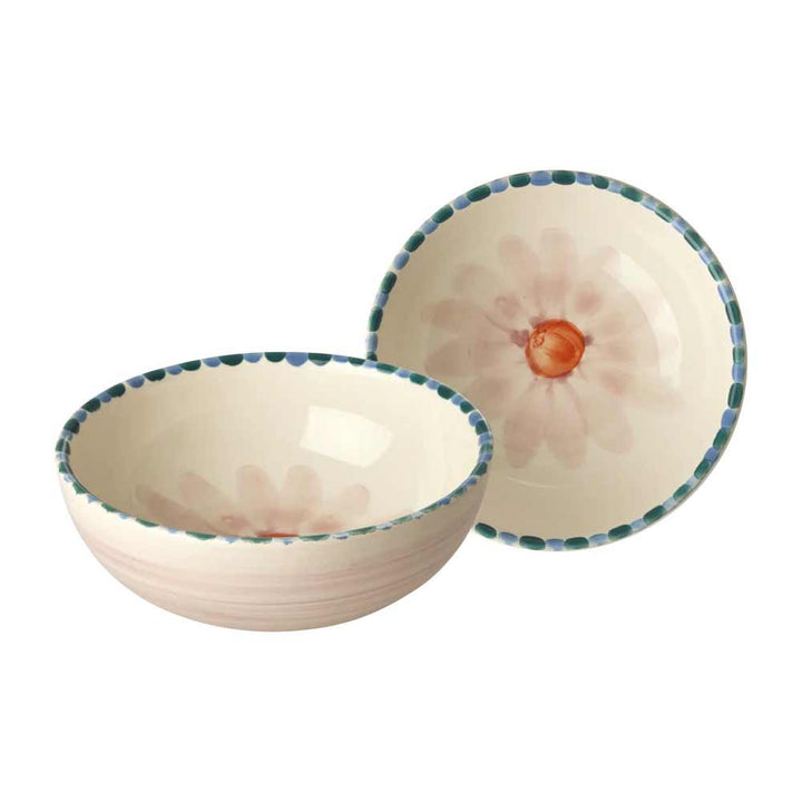 Rice - Schüssel mit handbemalten Blumen Soft Pink
