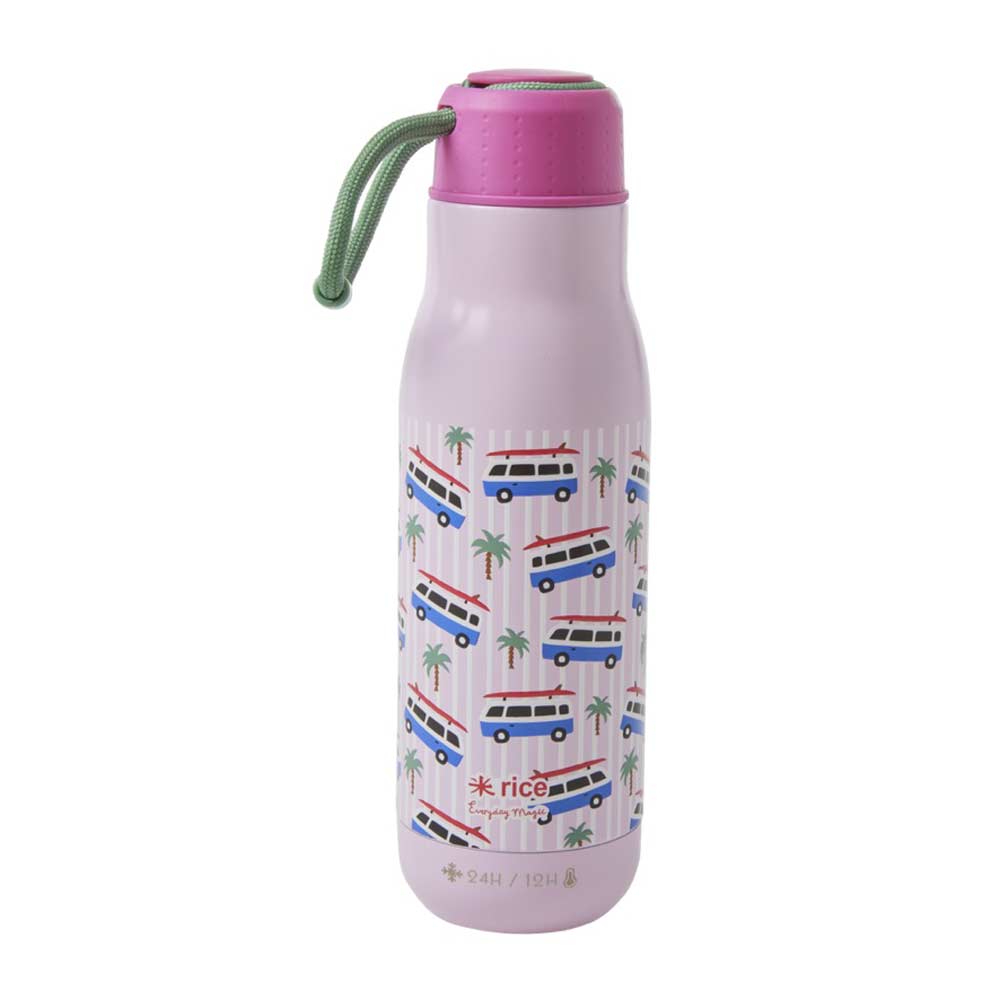 Rice - Trinkflasche Rostfreier Stahl Cars Soft Pink