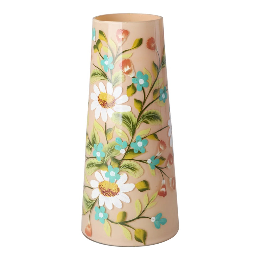 Rice - Vase Glas Hoch Blumenmuster
