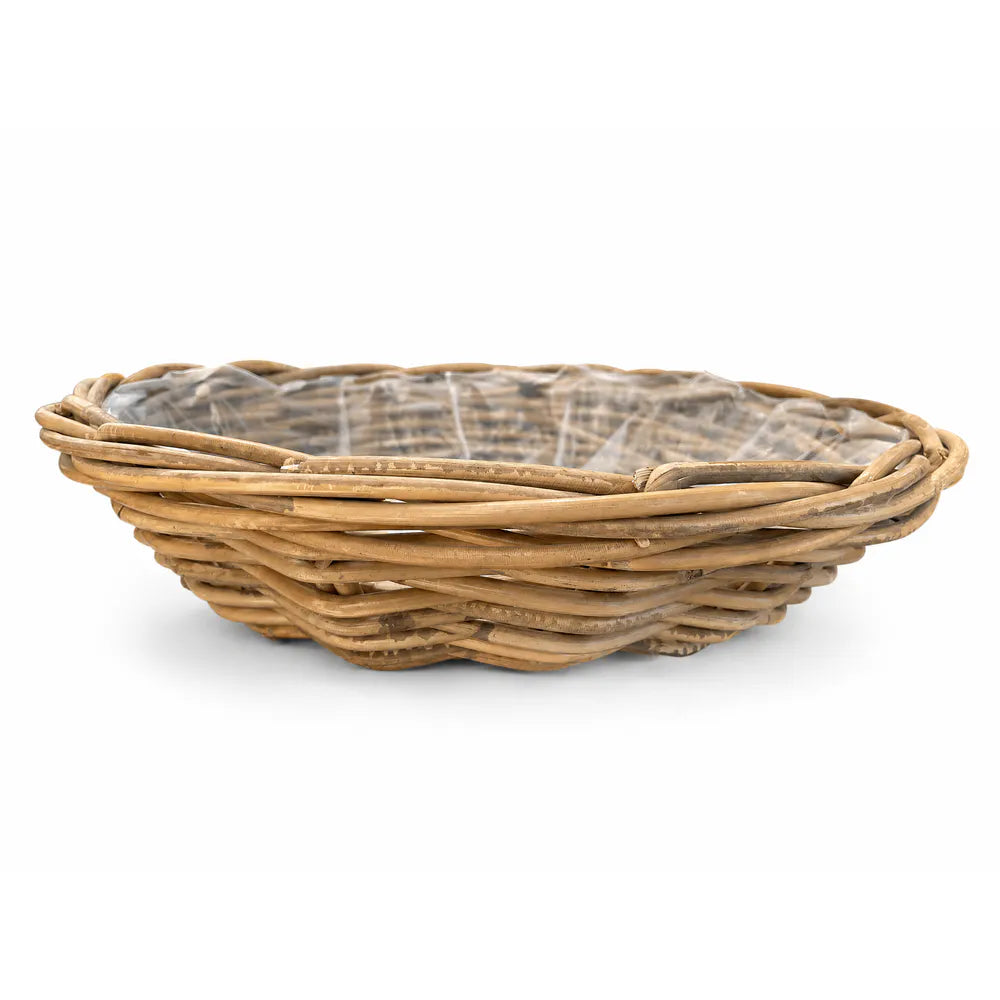 Alsaba Home - Runde Rattanschale mit Folieneinsatz