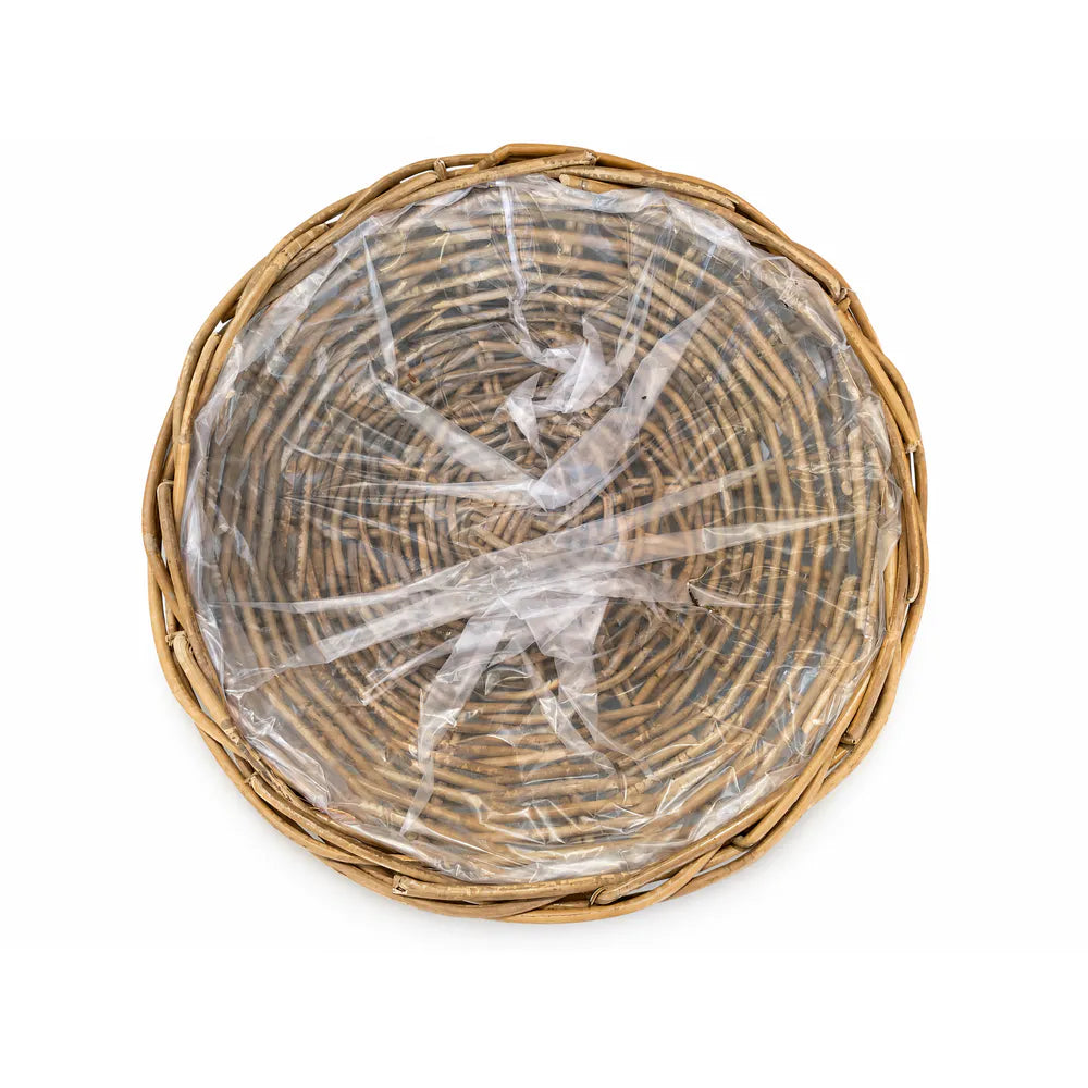 Alsaba Home - Runde Rattanschale mit Folieneinsatz