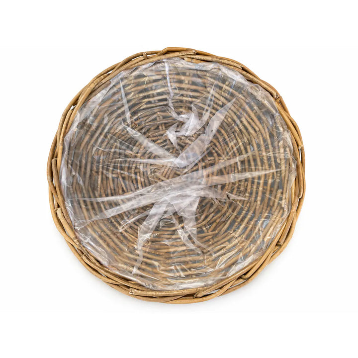 Alsaba Home - Runde Rattanschale mit Folieneinsatz