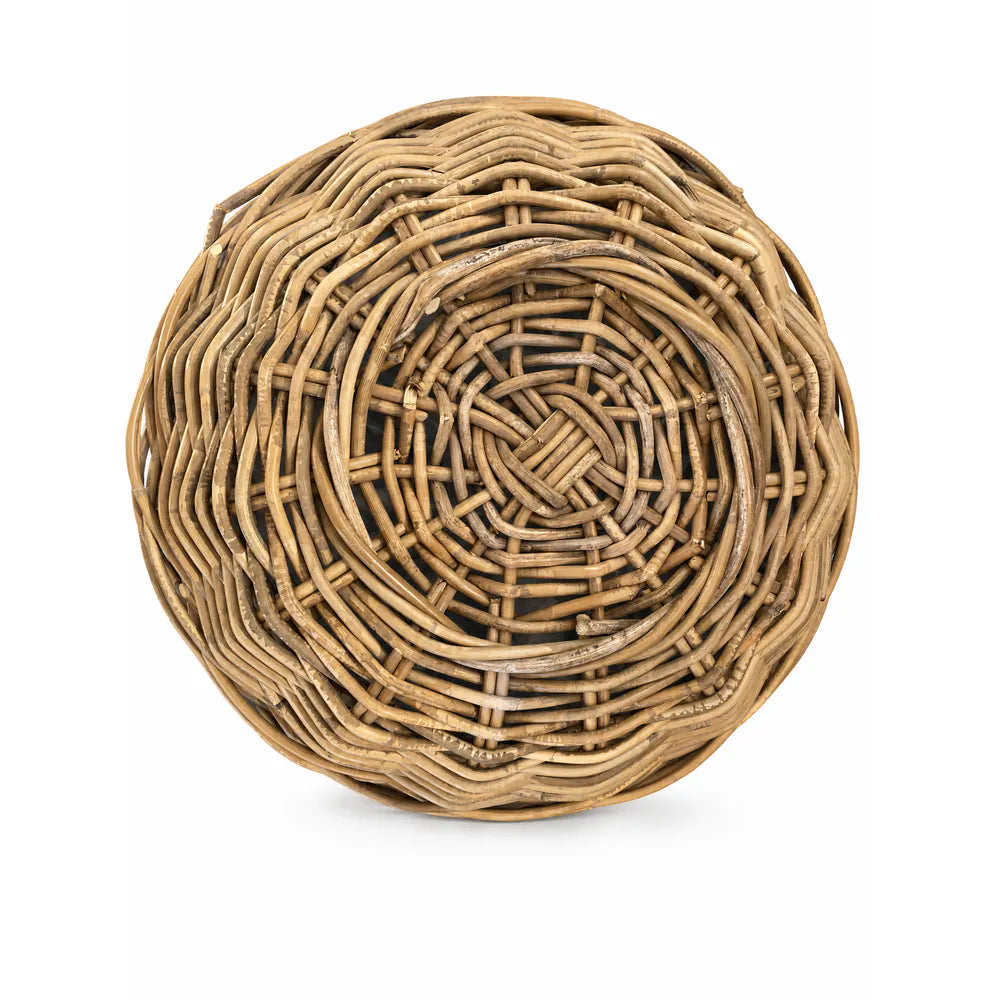 Alsaba Home - Runde Rattanschale mit Folieneinsatz