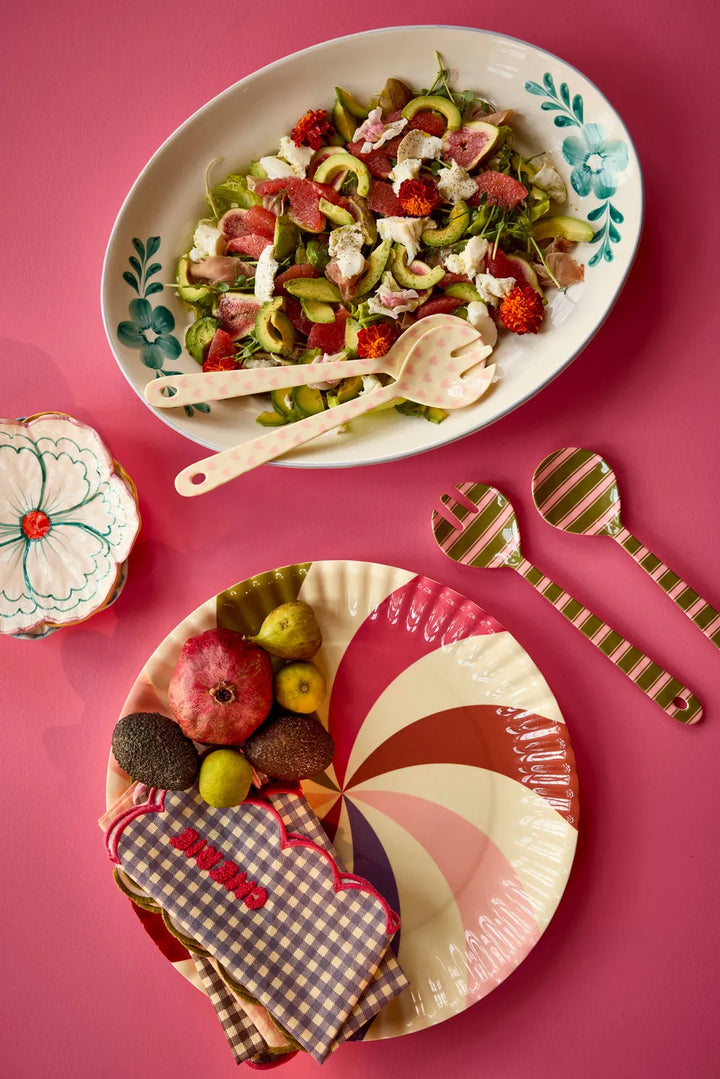 Rice - Salatbesteck aus Melamin mit Herzmuster