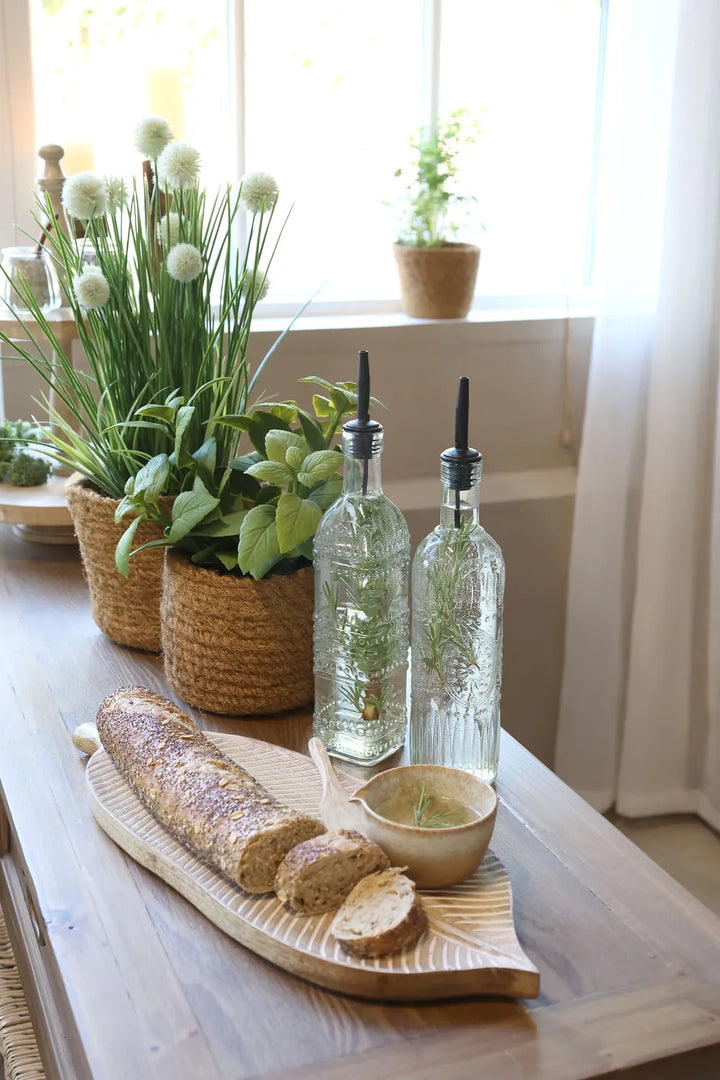 Chic Antique - Tours Serviertablett Blatt aus Mangoholz