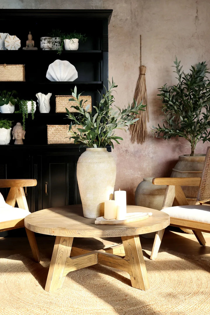 Chic Antique - Tours Serviertablett Blatt aus Mangoholz
