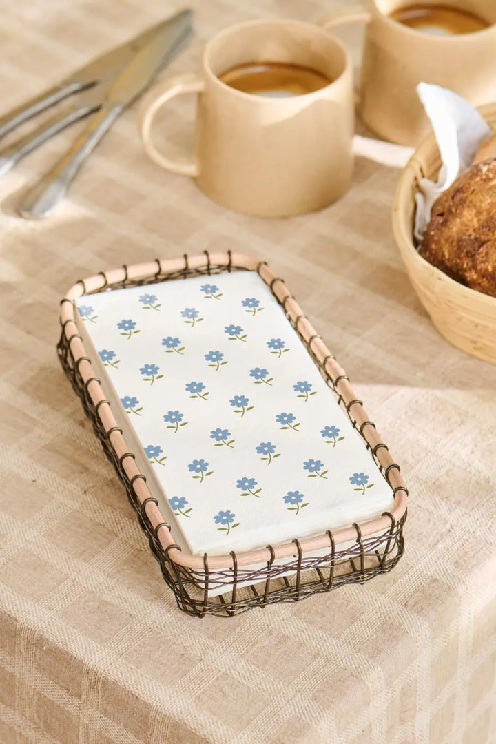 Ib Laursen - Serviette blaue Blumen 16 Stück