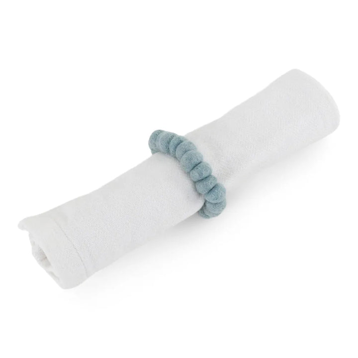 Gry & Sif - Serviettenring Filzkugeln Hellblau 2er Set