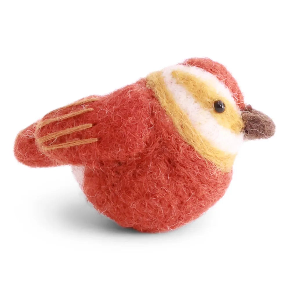 Gry & Sif - Vogel Spinus Filz Rusty Red