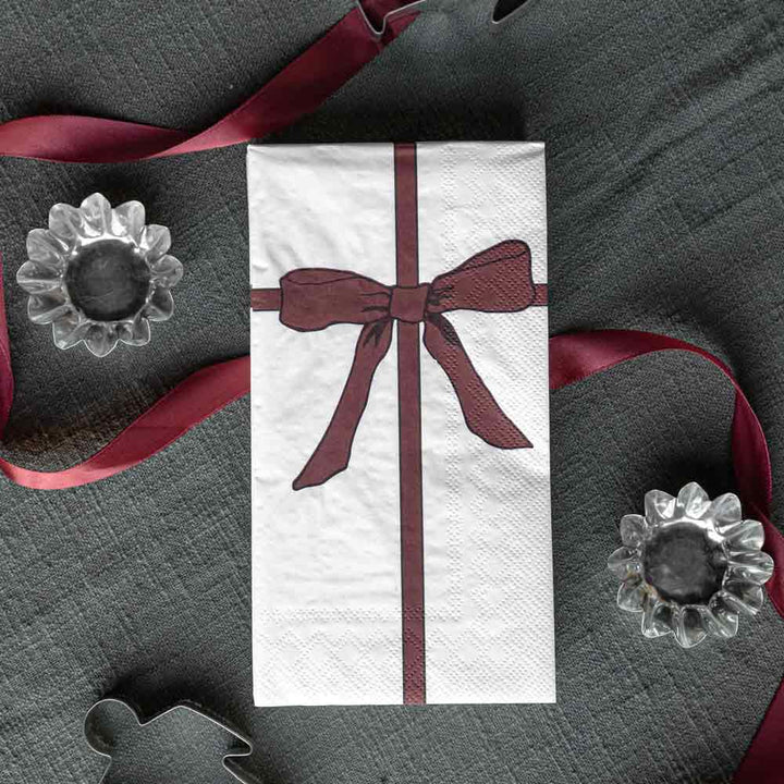 Storefactory - Papierserviette Schleife weiß-rot