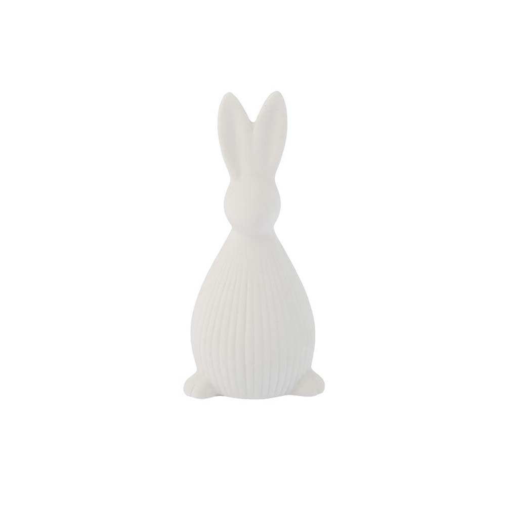 Der Selma Hase von Storefactory ist eine weiße Hasenfigur aus Keramik mit einem glatten, minimalistischen Design.