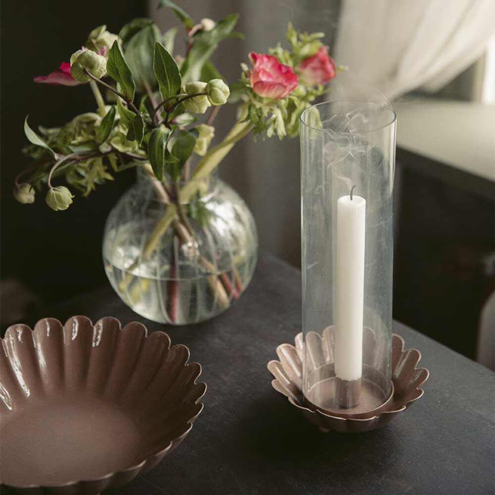 Strömshaga - Kerzenhalter für Stabkerze mit Glas Ingrid Antique