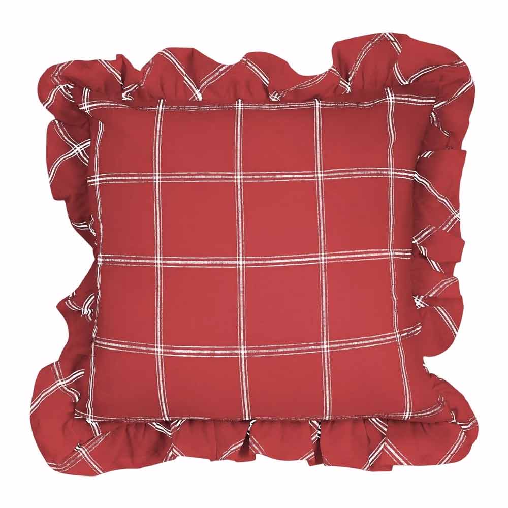 Strömshaga - Kissenbezug Alma 45 x 45 cm mit gerüschten Kanten.