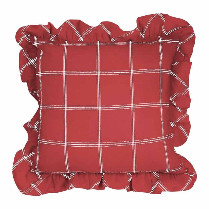 Strömshaga - Kissenbezug Alma 45 x 45 cm mit gerüschten Kanten.