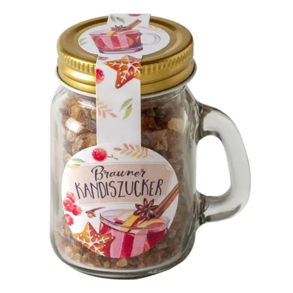 Tee-Maass - Brauner Kandiszucker 100 g Henkelglas (Krümelkandis)