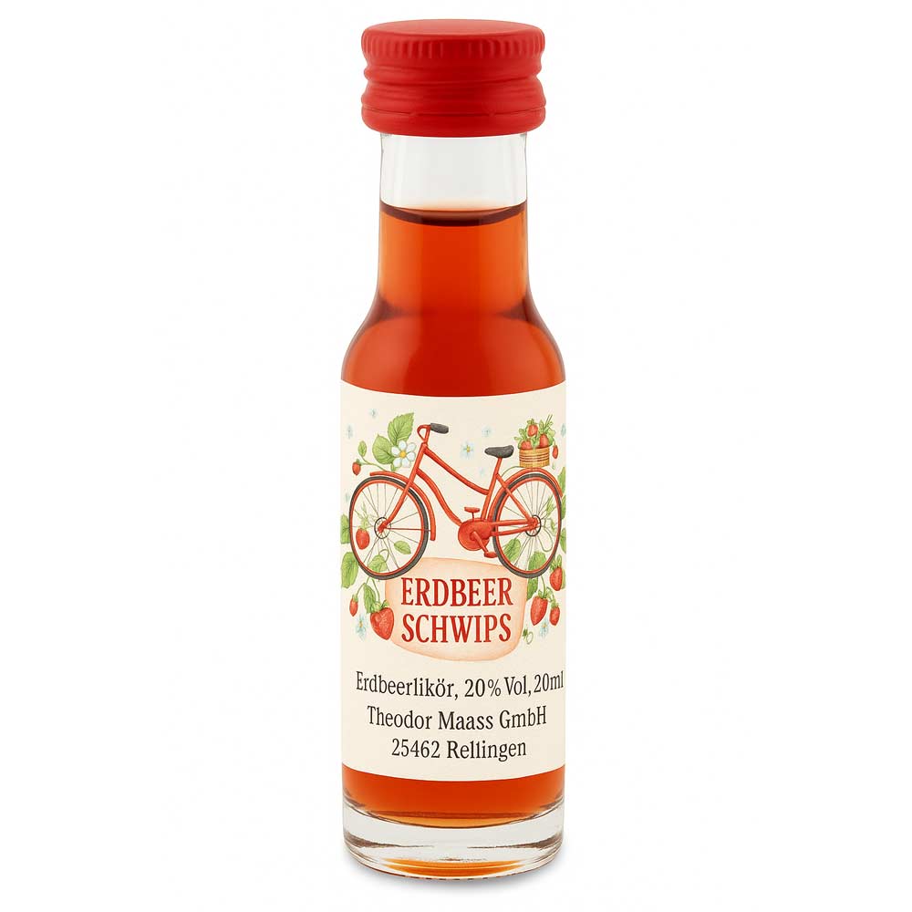 Tee-Maass - Erdbeer Likör Mini-Flasche 20ml