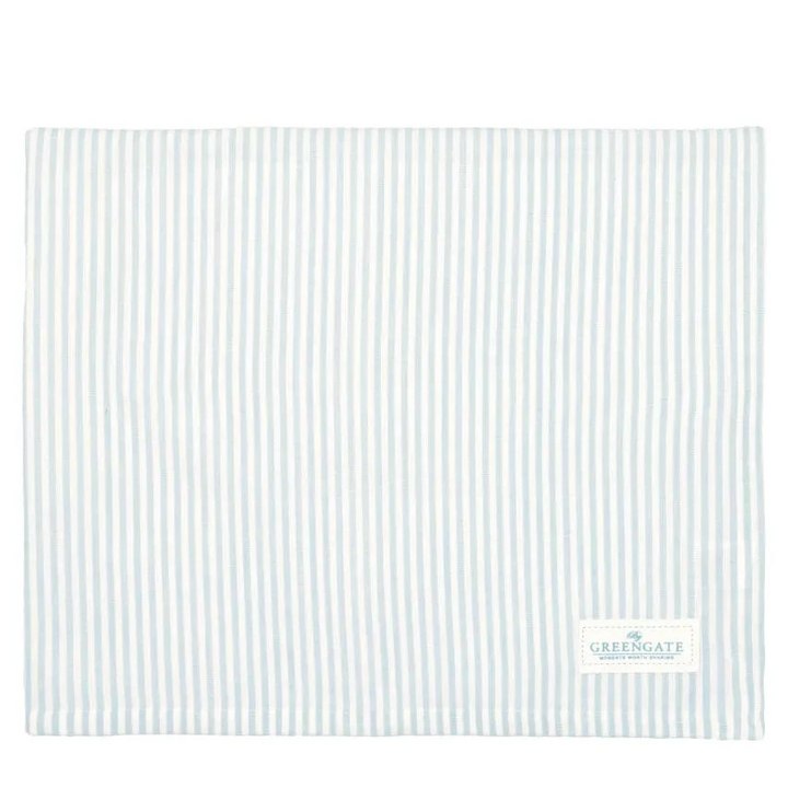 GreenGate - Tischdecke Alexa Hellblau gestreift 350 x 145 cm