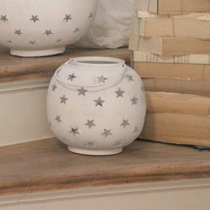 VL Home - Laterne mit Sternen Shabby