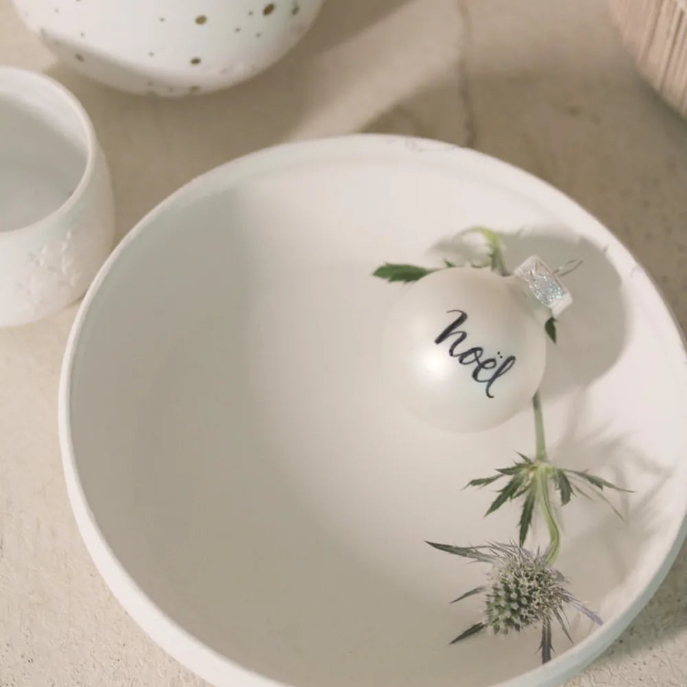 VL Home – Runde kleine Schale aus Weißmetall für Deko – Ø 14 cm