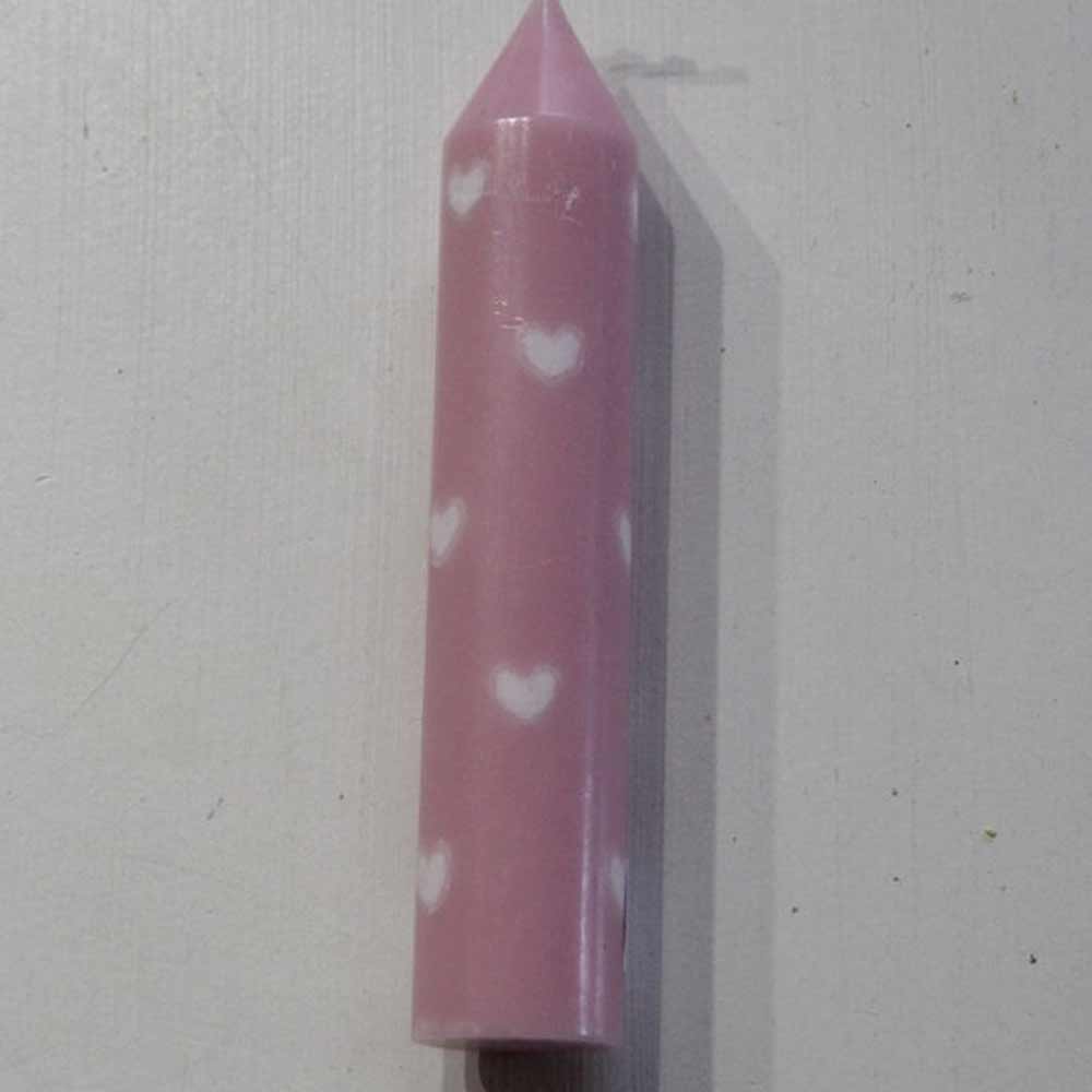 VL Home - Stabkerze mit Herzen 11 cm