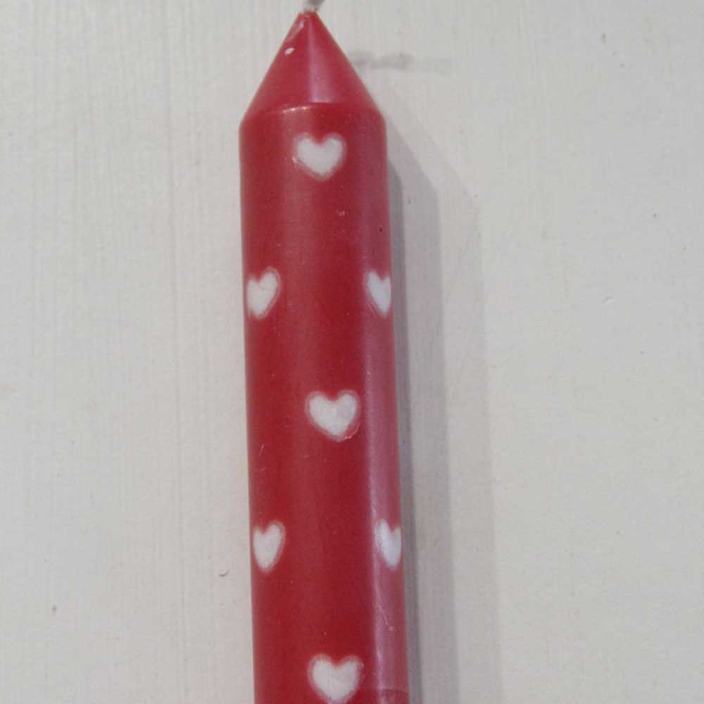 VL Home - Stabkerze mit Herzen 11 cm
